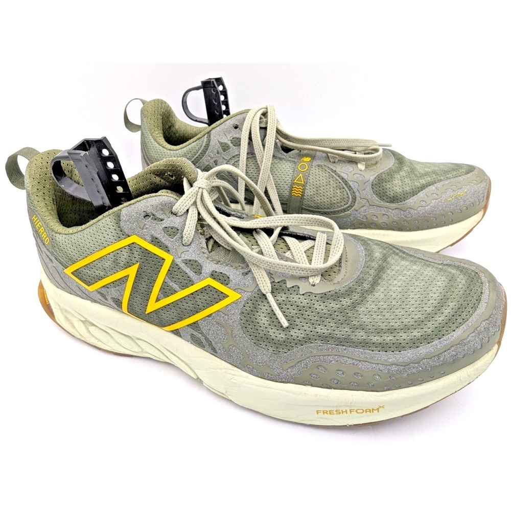 New Balance Fresh Foam X Hierro v8 Mens 11.5 2E Green Olive Vibram MTHIERQ8